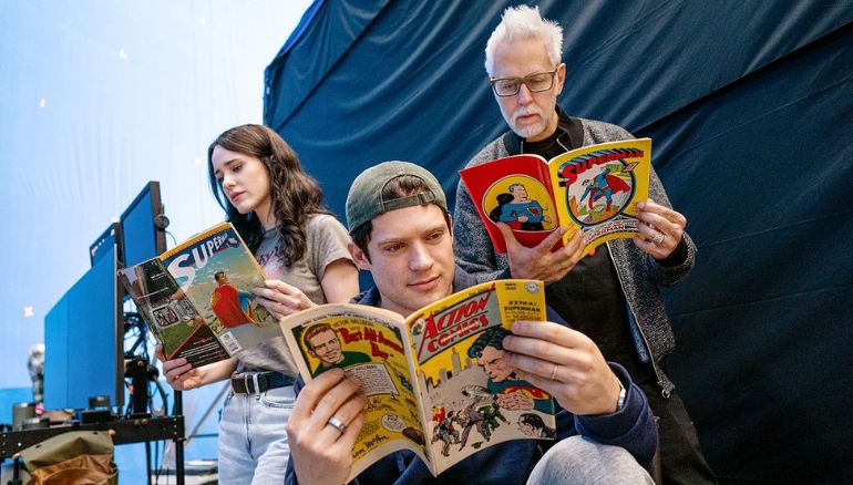 James Gunn, Rachel Brosnahan, and David Corenswet