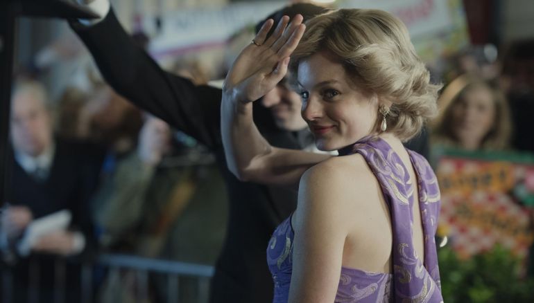 Emma Corrin in The Crown (2016). Image Credit: Netflix
