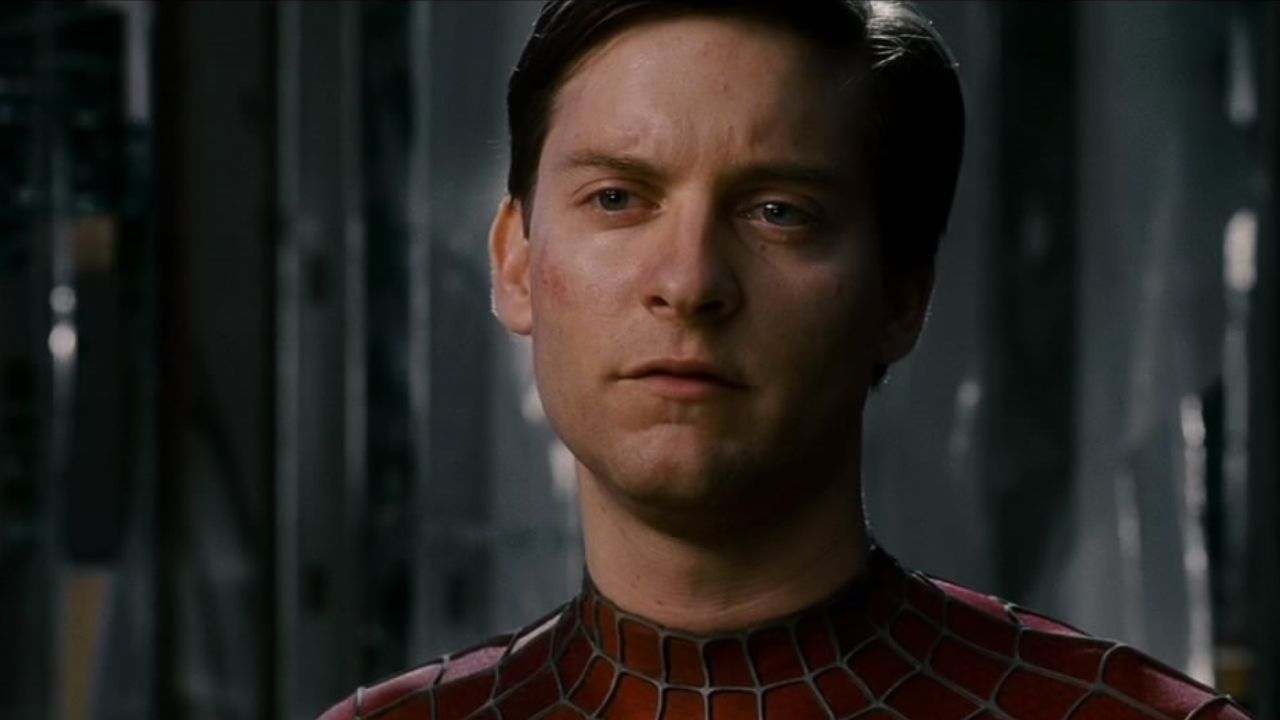 Tobey Maguire in Spider-Man suit in Spider-Man 3
