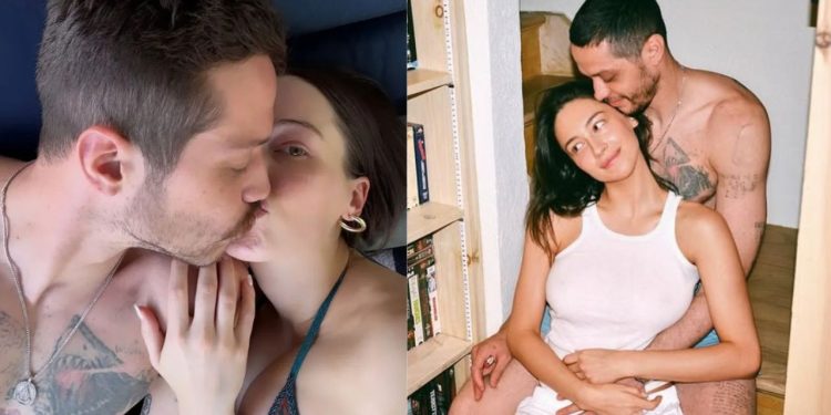 Pete Davidson kisses pregnant girlfriend Elsie Hewitt