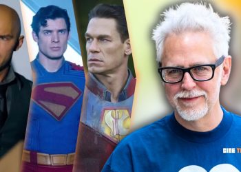 Nicholas Hoult, David Corenswet, John Cena and James Gunn