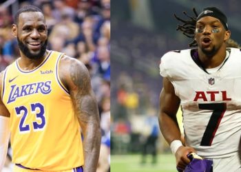 LeBron James Celebrates Bijan Robinson’s Record-Breaking 81-Yard Touchdown