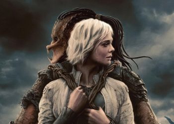 Dimitrius Schuster-Koloamatangi and Elle Fanning in Predator Badlands