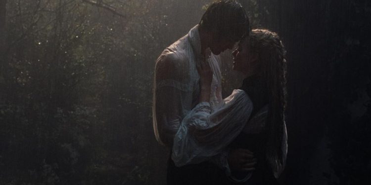Margot Robbie and Jacob Elordi in Wuthering Heights