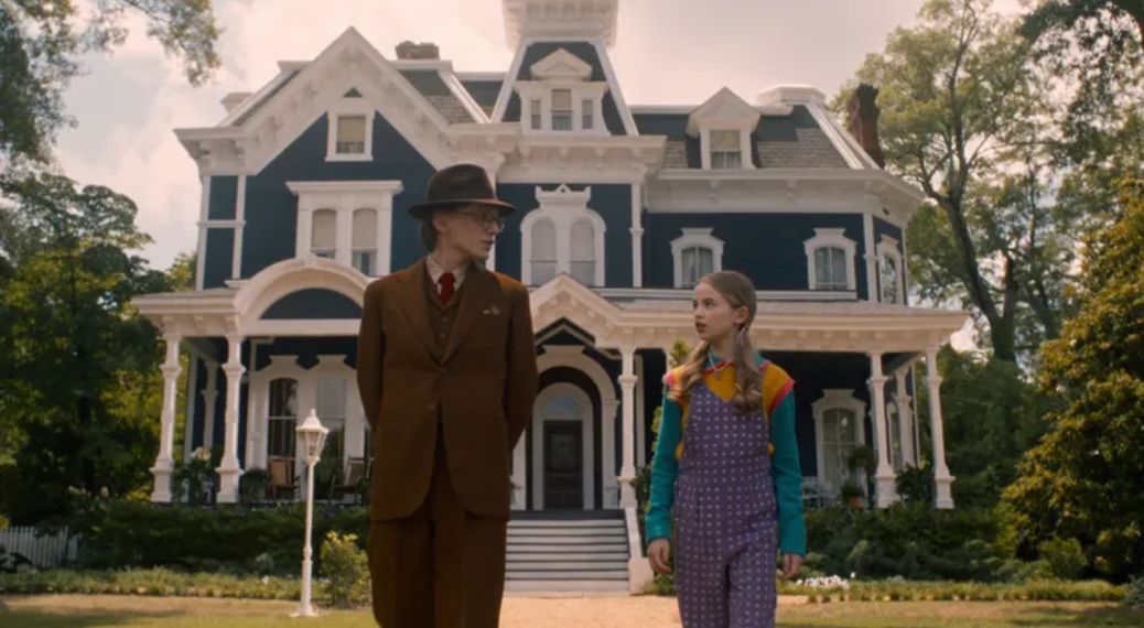 Jamie Campbell Bower as Henry Creel and Nell Fisher as Holly Wheeler in 'Stranger Things' season 5.