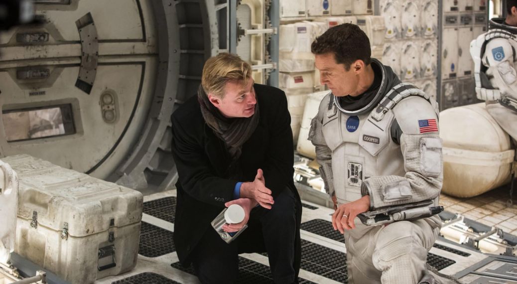 Matthew McConaughey and Christopher Nolan in Interstellar