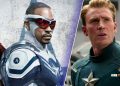 Anthony Mackie and Chris Evans as Captain America