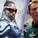 Anthony Mackie and Chris Evans as Captain America