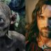 Andy Serkis as Gollum and Viggo Mortensen as Aragorn