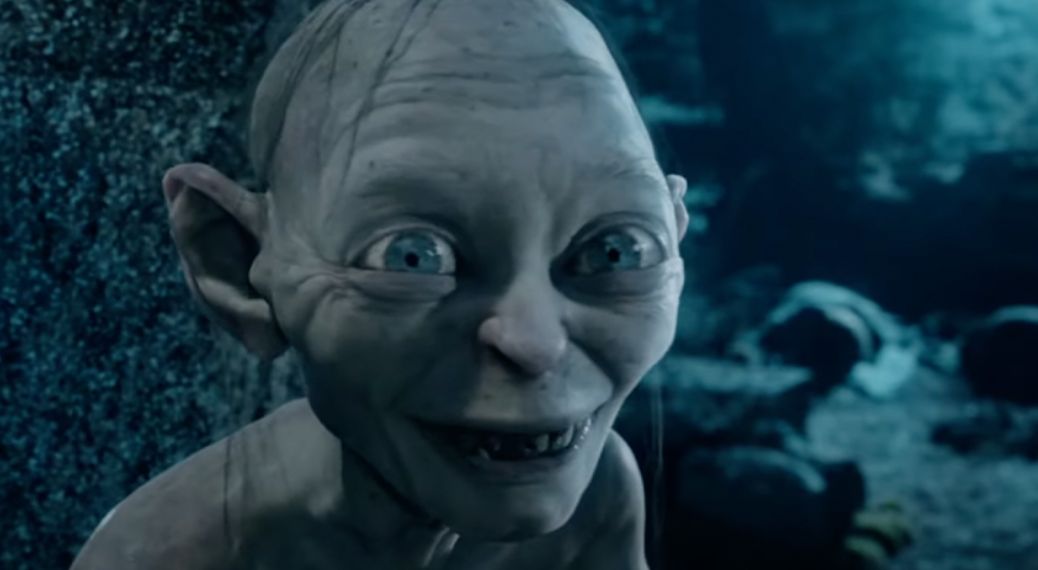 Andy Serkis as Gollum and Viggo Mortensen as Aragorn