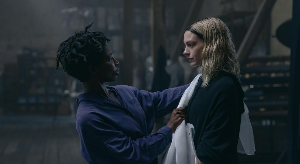 Anne Hathaway and Michaela Coel in Mother Mary (2026)