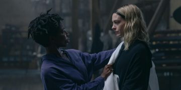 Anne Hathaway and Michaela Coel in Mother Mary