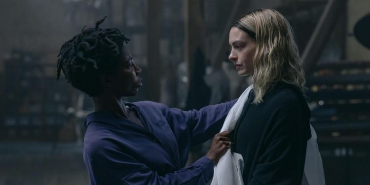 Anne Hathaway and Michaela Coel in Mother Mary