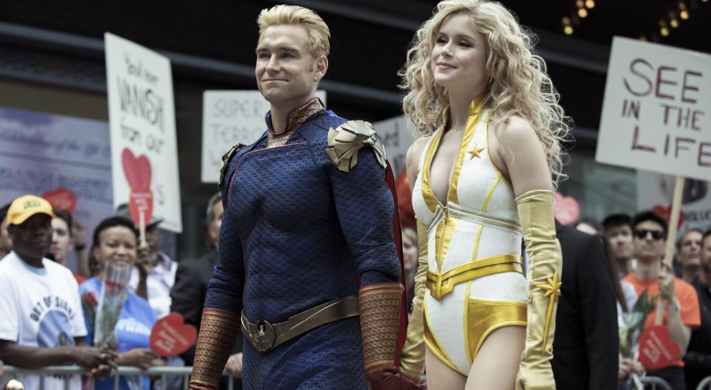 Antony Starr and Erin Moriarty