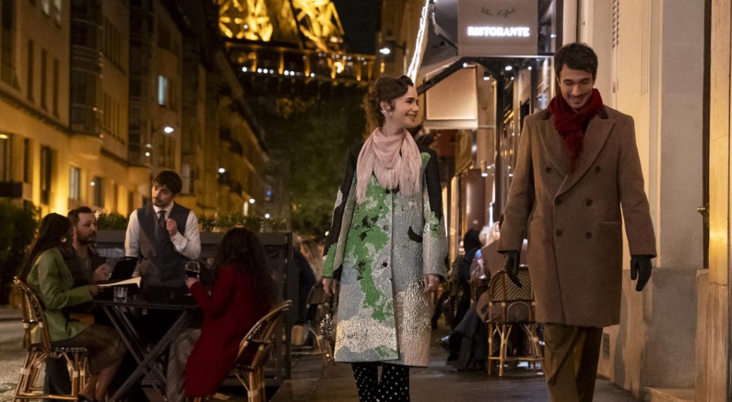 Lily Collins and Eugenio Franceschini