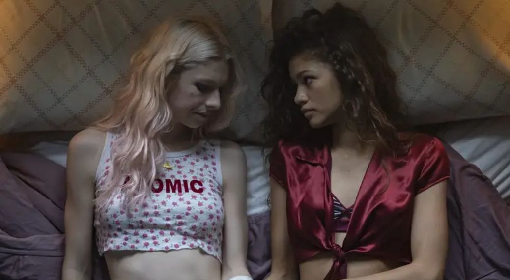 Zendaya and Hunter Schafer in Euphoria
