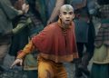 Aang stands poised ready for battle in The Last Airbender season 2