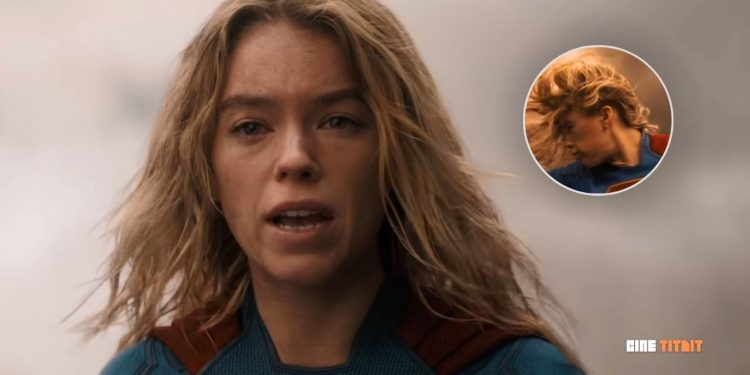 Milly Alcock as Kara Zor-El aka Supergirl in DC Studios' Supergirl movie, wearing the iconic blue-and-red suit in a promotional still ahead of the 2026 release.